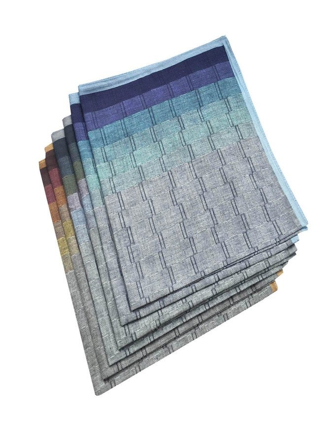 MemoryHanky Cotton Men's Soft Handkerchiefs Assorted Color Pack of 6 - Image 1
